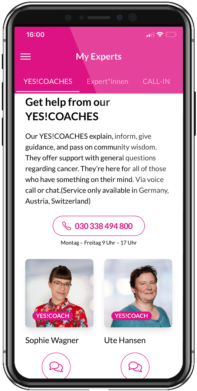 Die YES!APP – yeswecan!cer